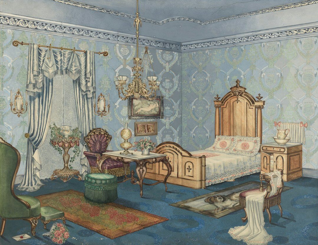 elegant bedroom with canopy bed