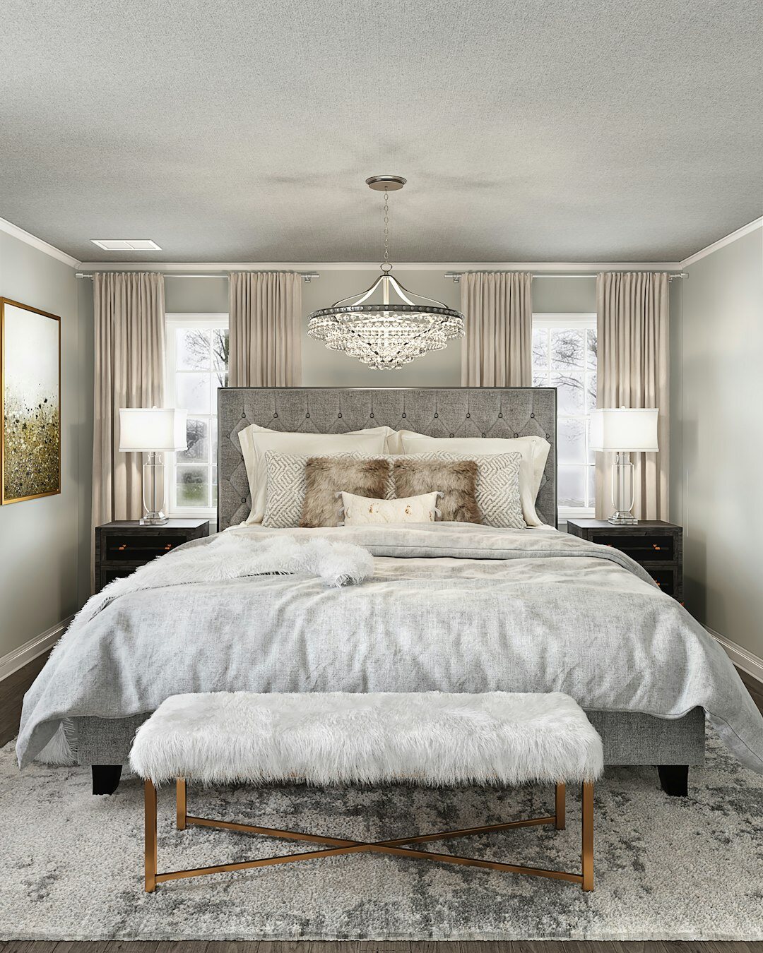 luxury bedroom celebrity style